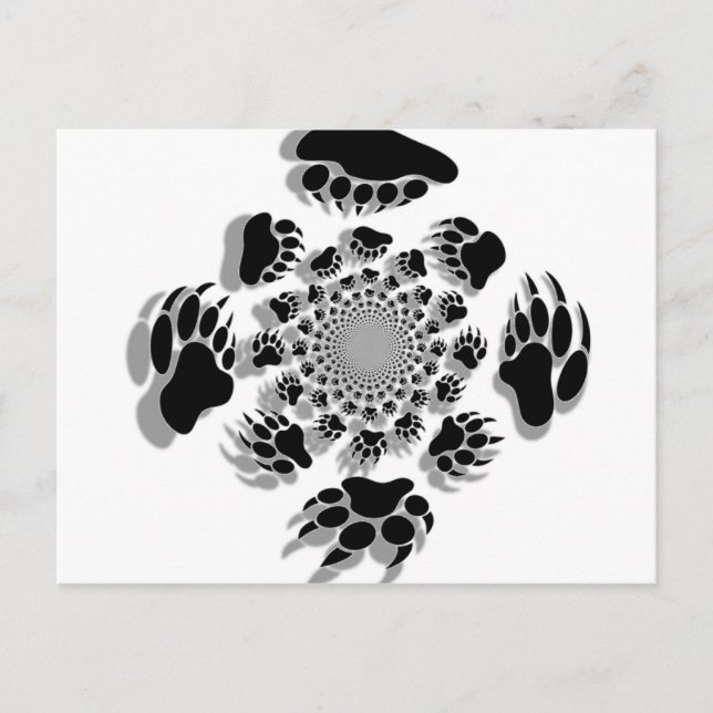 Bärenpaws Postkarte (Vorderseite)