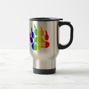 Bärenpfau-Regenbogen-Flag-Nebel & Sauberes Aussehe Reisebecher