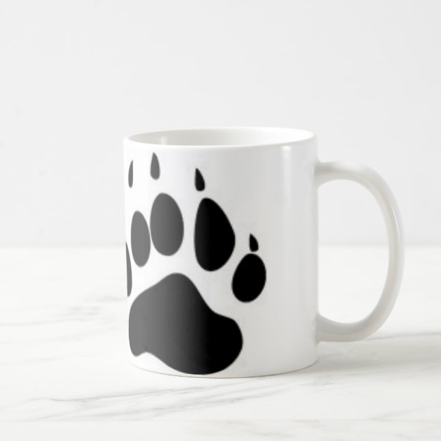 Bärenpranke-Druck Kaffeetasse (Rechts)