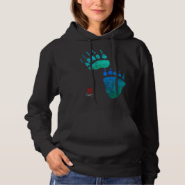 Bärenpranken blau/Grün - Hoodie-Kleid Hoodie