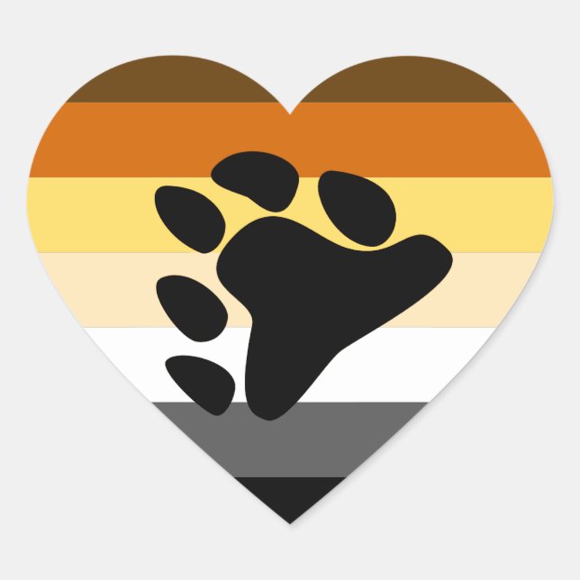 Bärenpride Herz-Aufkleber (Vorderseite)