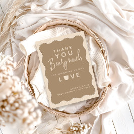 Bärenrahmen Handgezeichnet einfache Babydusche Dankeskarte