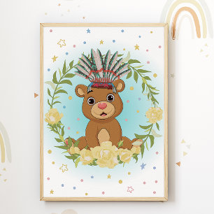 Bärenraum für amerikanisches Kinderzimmer Print Ki Poster