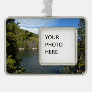 Bärensee im Rocky Mountain Nationalpark Rahmen-Ornament Silber