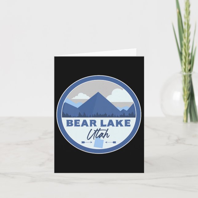 Bärensee Utah Ut Abzeichen Wandern Karte (Vorderseite)