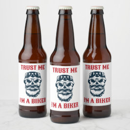 Bärenskull | Motorrad | Vertrau mir, ich bin Fahrr Bierflaschenetikett