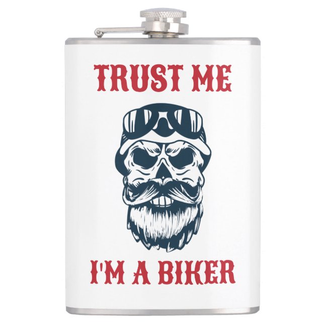 Bärenskull | Motorrad | Vertrau mir, ich bin Fahrr Flachmann (Vorderseite)