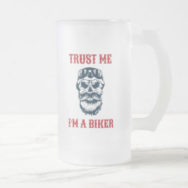 Bärenskull | Motorrad | Vertrau mir, ich bin Fahrr Mattglas Bierglas