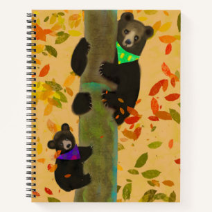 Bärenspiral-Notebook (8.5 x 11 in. Uni ausgekleid Notizbuch