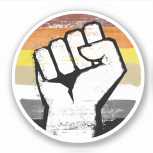 Bärenstolz Faust Kreis Druck Aufkleber