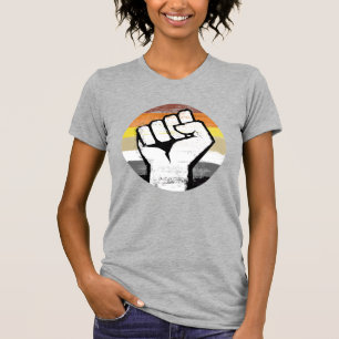 Bärenstolz-Faust-Kreis-Druck T-Shirt