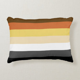 Bärenstolz, neutrale Streifen, LGBTQ-Stolz Dekokissen