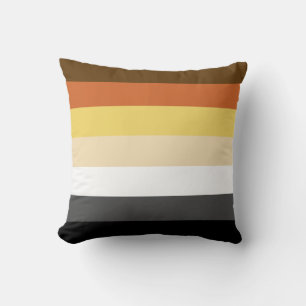Bärenstolz, neutrale Streifen, LGBTQ-Stolz Kissen