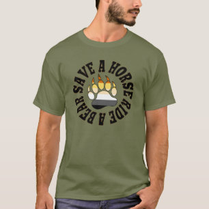 Bärenstolz Rette ein Pferd, reite einen Bären T-Shirt
