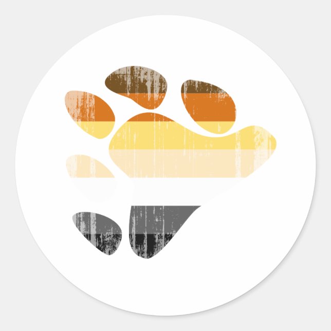 Bärensymbol erschüttert runder aufkleber (Vorderseite)