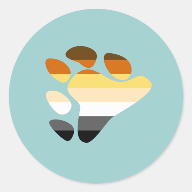 Bärensymbol Runder Aufkleber (Vorderseite)