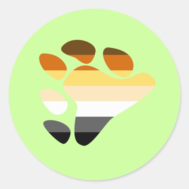 Bärensymbol Runder Aufkleber (Vorderseite)