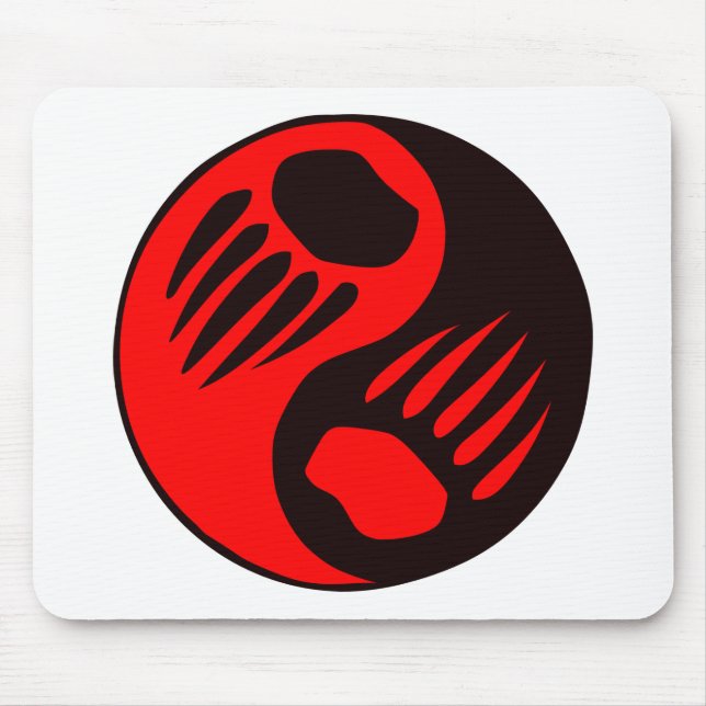 Bärentatze Yin Yang Mousepad (Vorne)