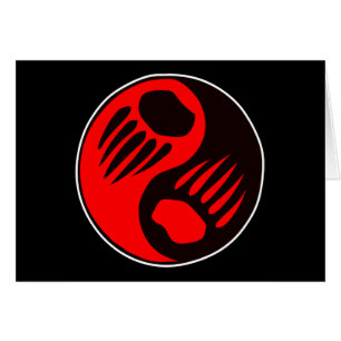 Bärentatze Yin Yang Schwarzes