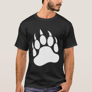 Bärentatzenabdruck auf Vorder- und Rückseite T-Shirt
