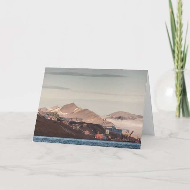 Barentsburg Spitsbergen Svalbard Karte (Vorderseite)