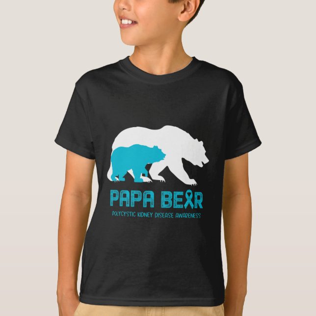 Bärenunterstützung Polyzystische Nierenerkrankung  T-Shirt (Vorderseite)