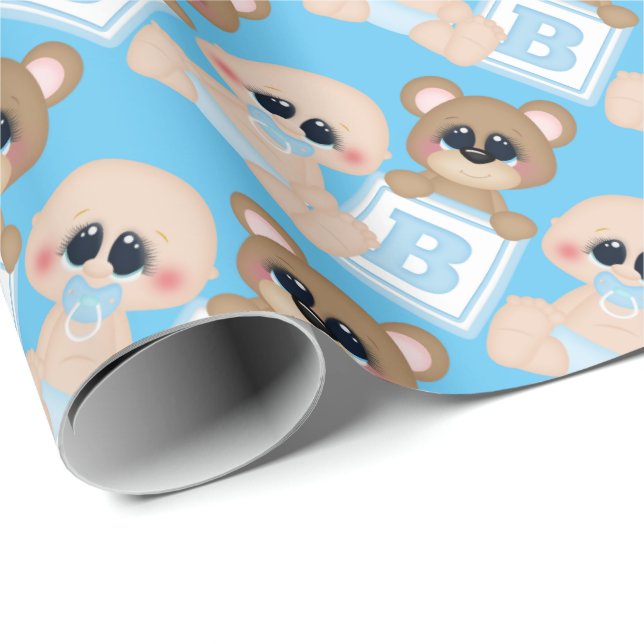 Bärenverpackungspapier für Kleinkinder Geschenkpapier (Rolleneckpunkt)