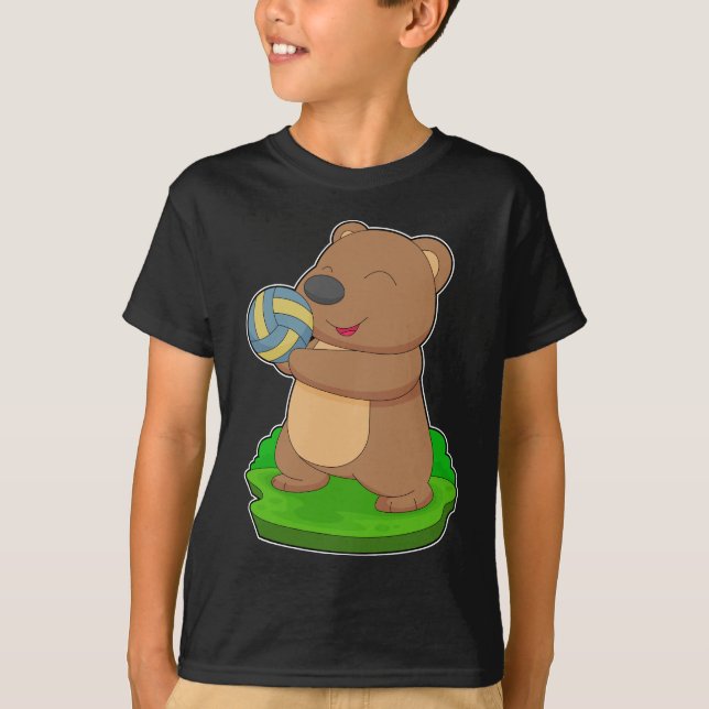 Bärenvolleyball-Spieler Volleyball T-Shirt (Vorderseite)