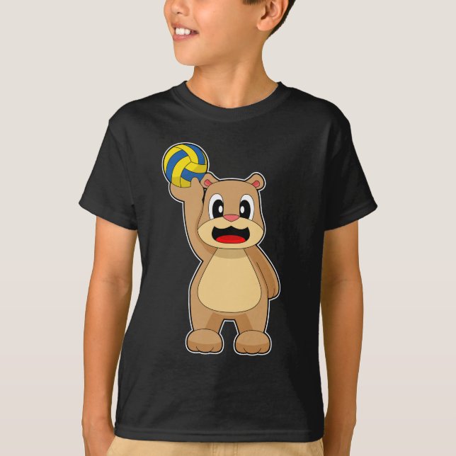 Bärenvolleyball-Spieler Volleyball T-Shirt (Vorderseite)