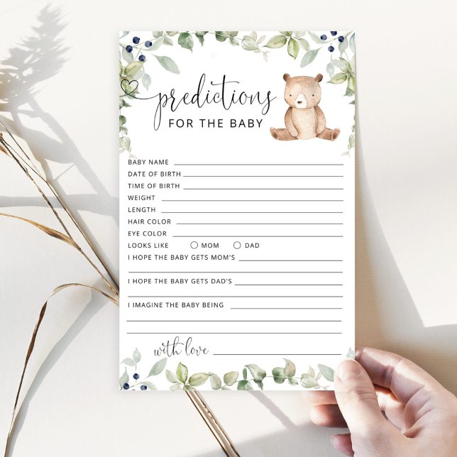 Bärenvorhersagen für die Babykarte Einladung (Von Creator hochgeladen)