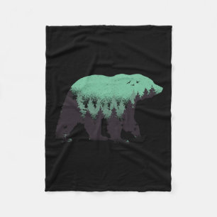 Bärenwald Natur Grizzly Wandern Outdoor Jagen Fleecedecke