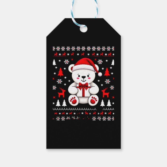 Bärenweihnachtsfest (3) geschenkanhänger (Vorderseite)