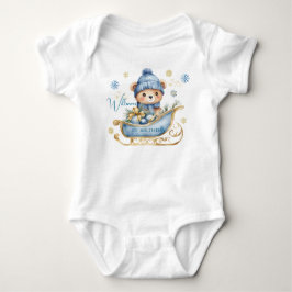 Bärenweihnachtsfest zum ersten Geburtstag Winter Baby Strampler