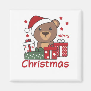 Bärenweihnachtsgeschenk Wintertierbären Magnet