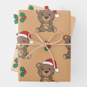 Bärenweihnachtskinder Geschenkpapier Set