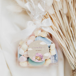 Bärenwolken Babydusche Runder Aufkleber