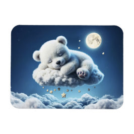 Bärenwolken schlafend Mond Tier Traum Magnet