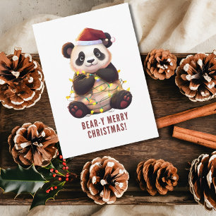 Bäreny Frohe Weihnachten! Playable Panda Holiday C Feiertagskarte