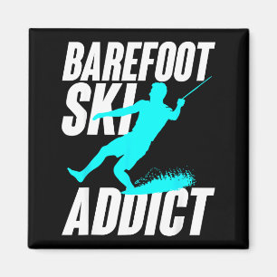 Barfuß-Ski-Süchtiger humorvoller Barfuß-Wasserspor Magnet