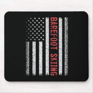 Barfuß-Skiing Amerikanische Flagge 4. Juli Mousepad