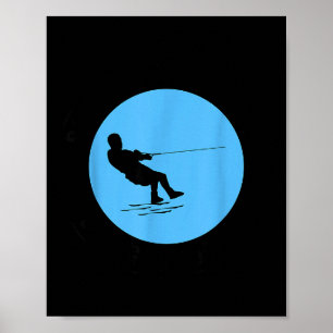 Barfuß-Wasserski-Motorboot-Sport aquatisch Poster