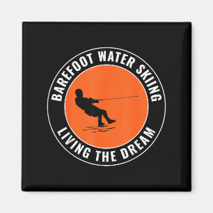 Barfuß Wasserskilaufen Motorboot Wasser Magnet