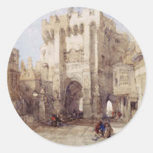 Bargate Torhaus in Southampton City Runder Aufkleber