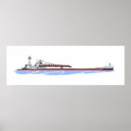 Barge James L. Kuber und Tug Sieg Poster