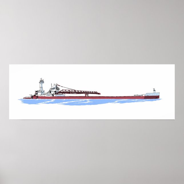 Barge James L. Kuber und Tug Sieg Poster (Vorne)