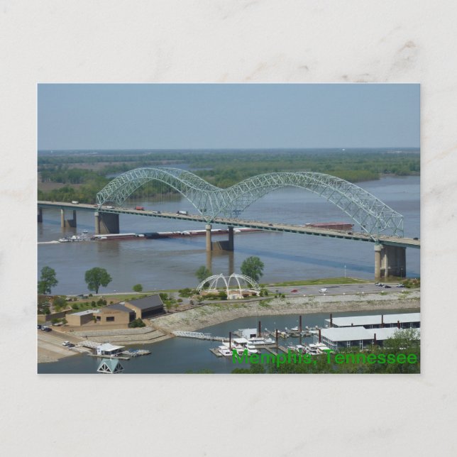 Barge sur la carte postale de la rivière Mississip (Devant)
