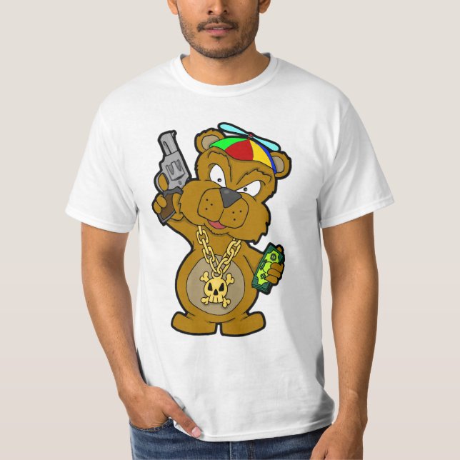 BARGELD DES VERBRECHER-BÄRN-STRASSEN-SPIEL-BLING T-Shirt (Vorderseite)