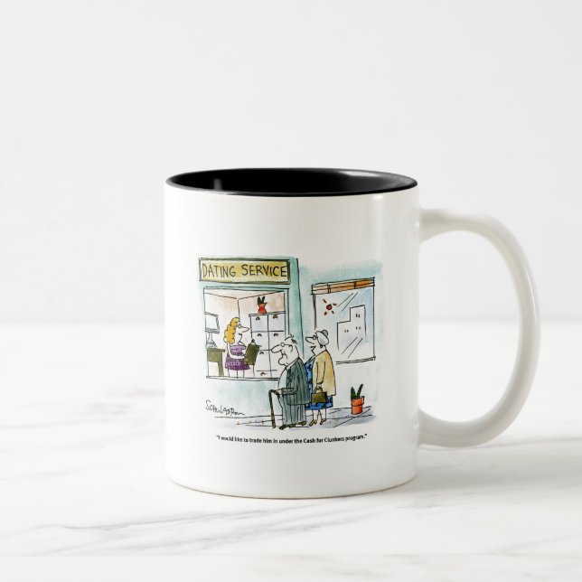 Bargeld für Kohlköpfe Zweifarbige Tasse (Rechts)