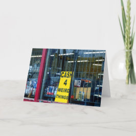 Bargeld für merkwürdige Karte