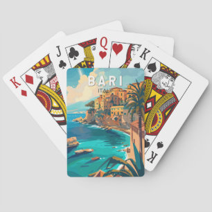 Bari Italien Reise Kunst Vintage Spielkarten